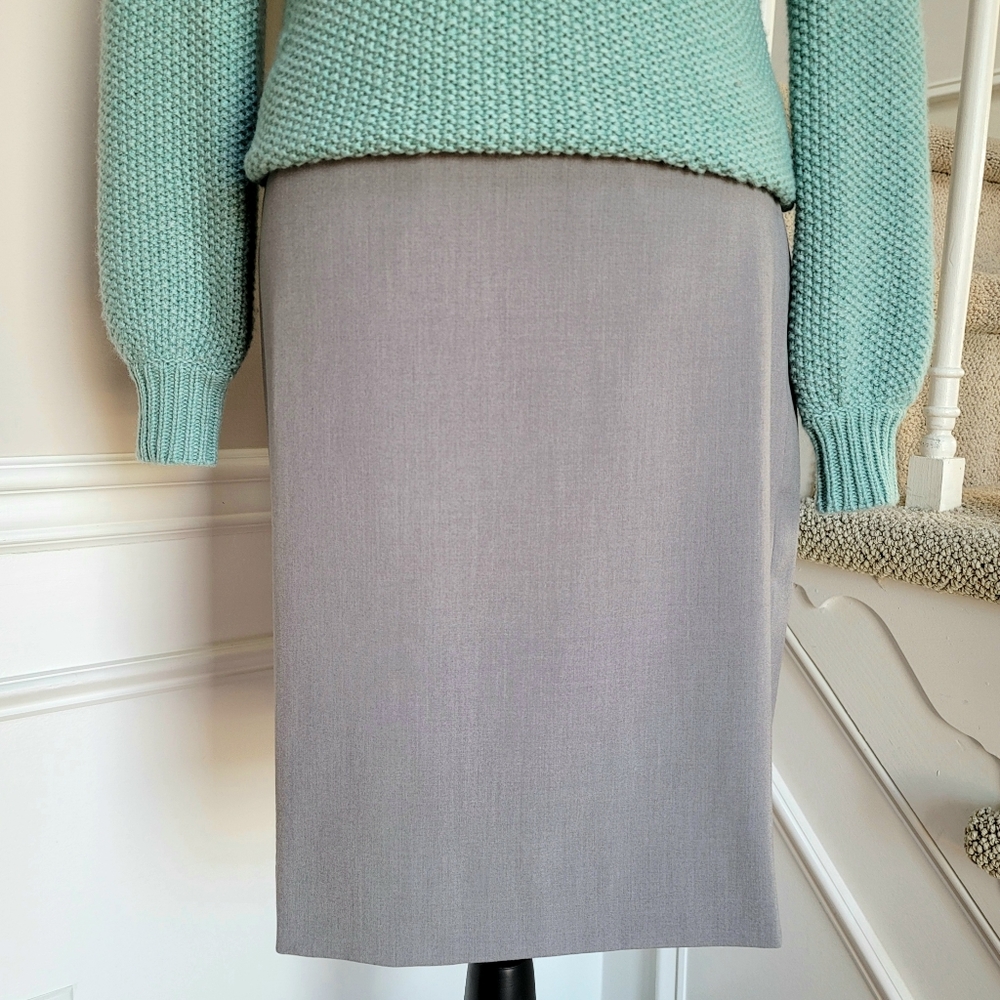 New! J Crew size 2 Gray Pencil Skirt NWT